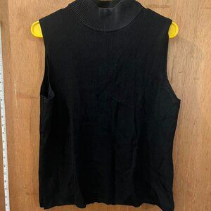 🐻Size XL - City Silk - Black Sleeveless Rayon Mix Sweater